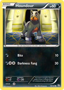 Houndour, Dragons Exalted #74, Pokémon TCG card