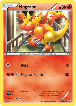 Magmar, Dragons Exalted #20, Pokémon TCG card