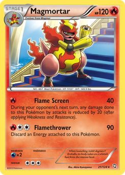 Magmortar, Dragons Exalted #21, Pokémon TCG card