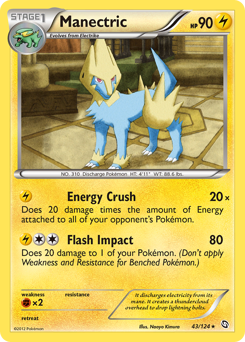 Manectric, Dragons Exalted #43, Pokémon TCG card