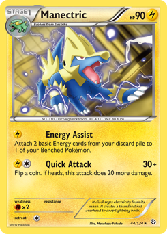 Manectric, Dragons Exalted #44, Pokémon TCG card