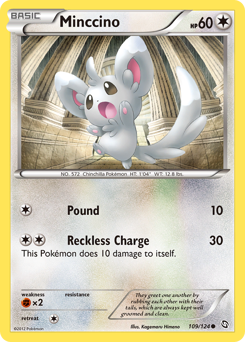 Minccino, Dragons Exalted #109, Pokémon TCG card