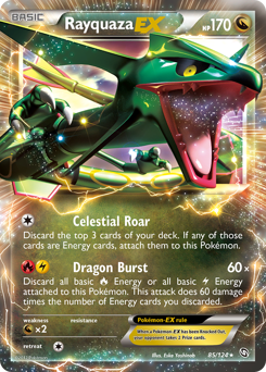 Rayquaza-EX, Dragons Exalted #85, Pokémon TCG card