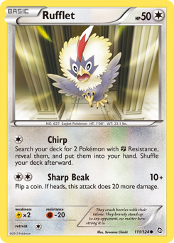 Rufflet, Dragons Exalted #111, Pokémon TCG card