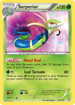Serperior, Dragons Exalted #125, Pokémon TCG card