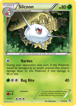 Silcoon, Dragons Exalted #7, Pokémon TCG card