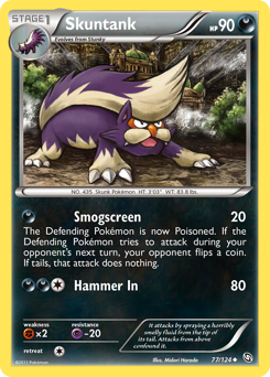 Skuntank, Dragons Exalted #77, Pokémon TCG card
