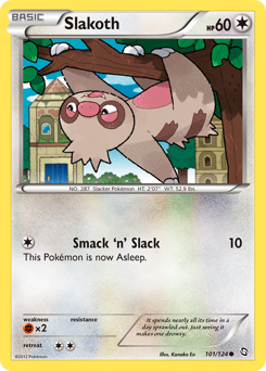 Slakoth, Dragons Exalted #101, Pokémon TCG card