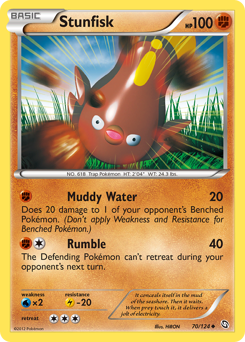 Stunfisk, Dragons Exalted #70, Pokémon TCG card