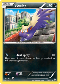 Stunky, Dragons Exalted #76, Pokémon TCG card