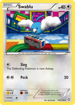 Swablu, Dragons Exalted #104, Pokémon TCG card