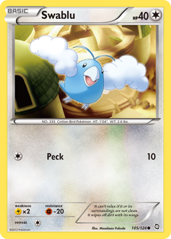 Swablu, Dragons Exalted #105, Pokémon TCG card