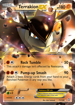 Terrakion-EX, Dragons Exalted #71, Pokémon TCG card