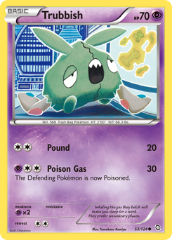 Trubbish, Dragons Exalted #53, Pokémon TCG card