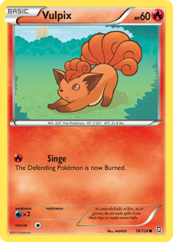 Vulpix, Dragons Exalted #18, Pokémon TCG card