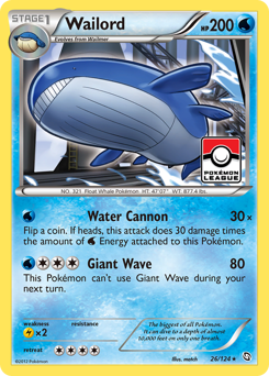 Wailord, Dragons Exalted #26, Pokémon TCG card