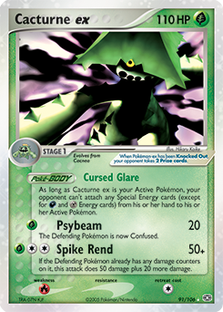 Cacturne ex, Emerald #91, Pokémon TCG card
