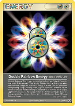 Double Rainbow Energy, Emerald #87, Pokémon TCG card