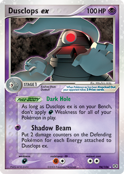 Dusclops ex, Emerald #94, Pokémon TCG card