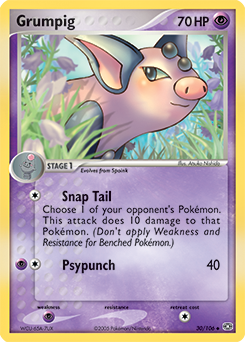 Grumpig, Emerald #30, Pokémon TCG card