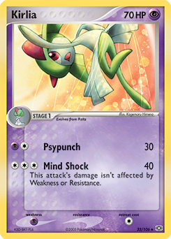 Kirlia, Emerald #33, Pokémon TCG card