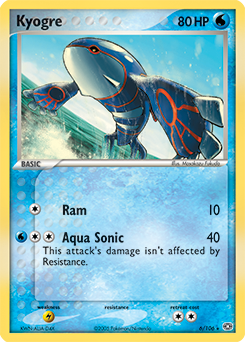 Kyogre, Emerald #6, Pokémon TCG card