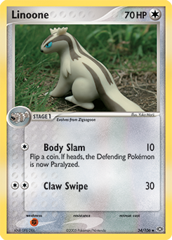 Linoone, Emerald #34, Pokémon TCG card