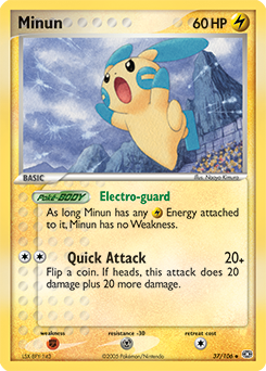 Minun, Emerald #37, Pokémon TCG card