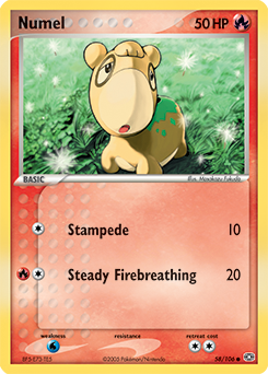 Numel, Emerald #58, Pokémon TCG card