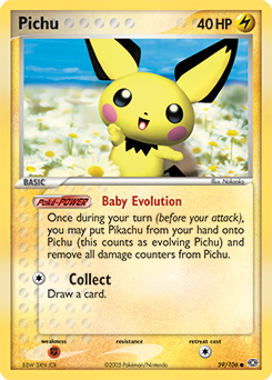 Pichu, Emerald #59, Pokémon TCG card