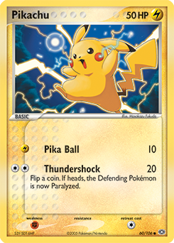 Pikachu, Emerald #60, Pokémon TCG card
