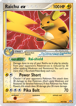 Raichu ex, Emerald #97, Pokémon TCG card