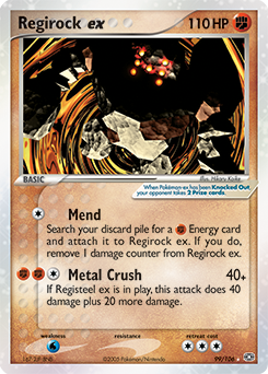 Regirock ex, Emerald #99, Pokémon TCG card