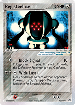 Registeel ex, Emerald #100, Pokémon TCG card