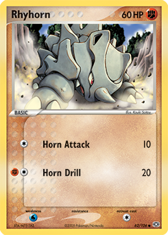 Rhyhorn, Emerald #62, Pokémon TCG card