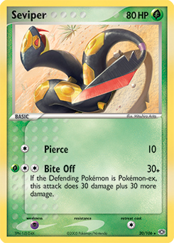 Seviper, Emerald #20, Pokémon TCG card