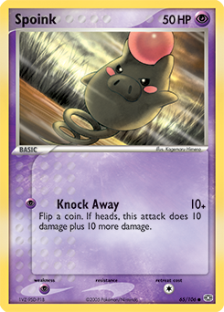 Spoink, Emerald #65, Pokémon TCG card