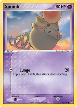 Spoink, Emerald #66, Pokémon TCG card