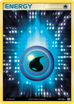 Water Energy, Emerald #103, Pokémon TCG card