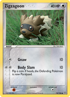 Zigzagoon, Emerald #74, Pokémon TCG card