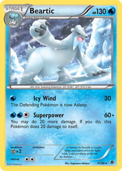 Beartic, Emerging Powers #31, Pokémon TCG card
