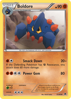 Boldore, Emerging Powers #51, Pokémon TCG card