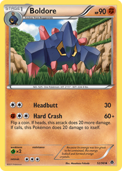 Boldore, Emerging Powers #52, Pokémon TCG card