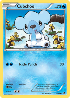 Cubchoo, Emerging Powers #29, Pokémon TCG card