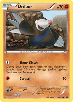 Drilbur, Emerging Powers #54, Pokémon TCG card