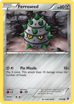 Ferroseed, Emerging Powers #70, Pokémon TCG card