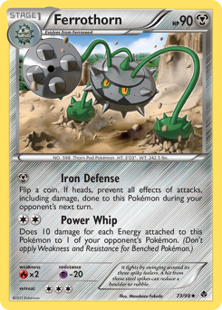 Ferrothorn, Emerging Powers #73, Pokémon TCG card