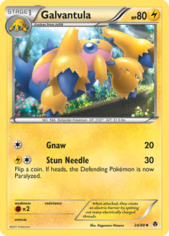 Galvantula, Emerging Powers #34, Pokémon TCG card