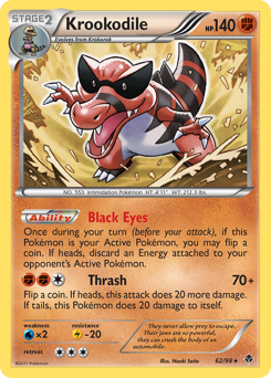 Krookodile, Emerging Powers #62, Pokémon TCG card