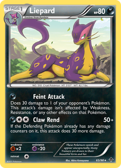 Liepard, Emerging Powers #65, Pokémon TCG card